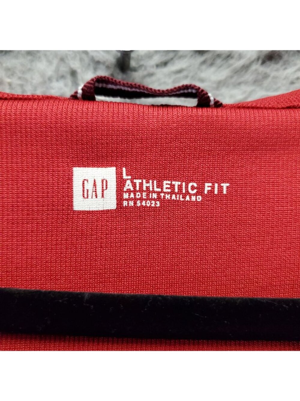GAP Top Womens Large Red Athletic Fit Lightweight Nylon Long Sleeve Hoodie - Picture 3 of 9